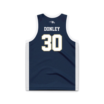 Oral Roberts - NCAA Women's Basketball : Kayten Donley - Navy Basketball Jersey-1