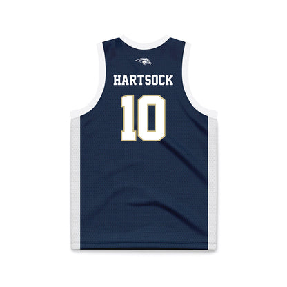 Oral Roberts - NCAA Women's Basketball : Preslee Hartsock - Navy Basketball Jersey-1