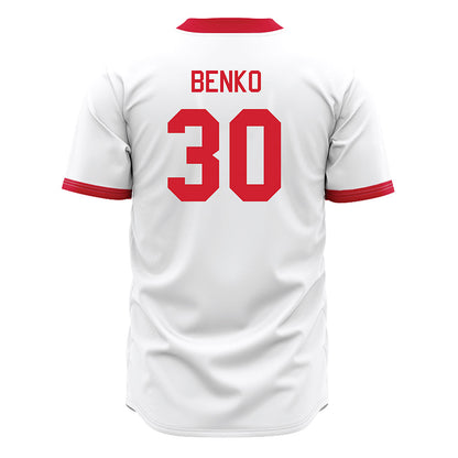Miami of Ohio - NCAA Baseball : Troy Benko - White Jersey-1