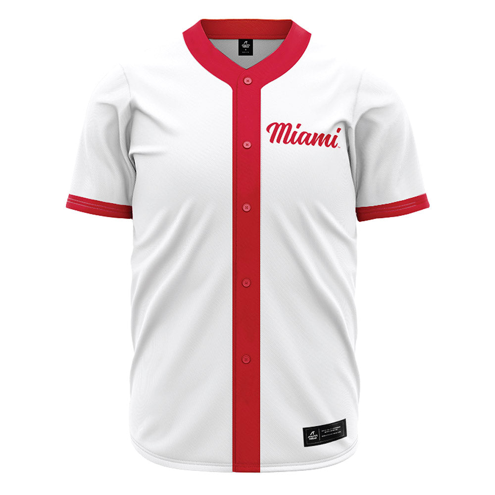 Miami of Ohio - NCAA Baseball : Clayton Burke - White Jersey-0