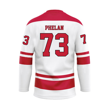 Miami of Ohio - NCAA Men's Ice Hockey : Michael Phelan - White Hockey Jersey-1