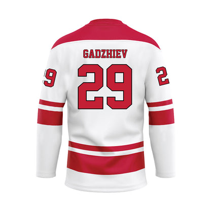 Miami of Ohio - NCAA Men's Ice Hockey : Shika Gadzhiev - White Hockey Jersey-1