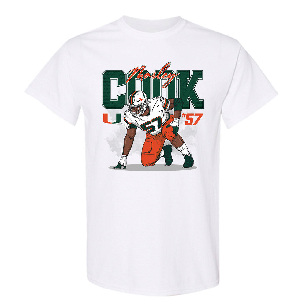 Miami - NCAA Football : Marley Cook - Individual Caricature T-Shirt