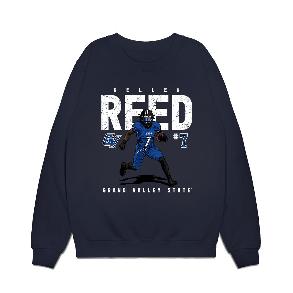 Grand Valley - NCAA Football : Kellen Reed - Premium Crewneck Sweatshirt-0