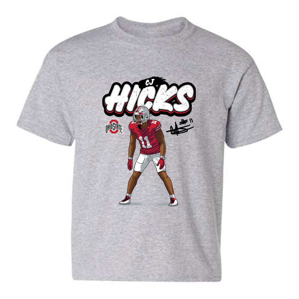 Ohio State - NCAA Football : CJ Hicks - Youth T-Shirt Player Merch
