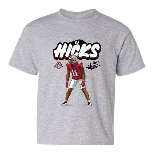 Ohio State - NCAA Football : CJ Hicks - Youth T-Shirt Player Merch