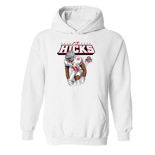 Ohio State - NCAA Football : CJ Hicks - Hooded Sweatshirt Player Collage