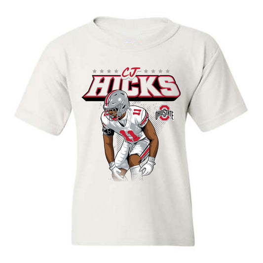 Ohio State - NCAA Football : CJ Hicks - Youth T-Shirt Player Collage