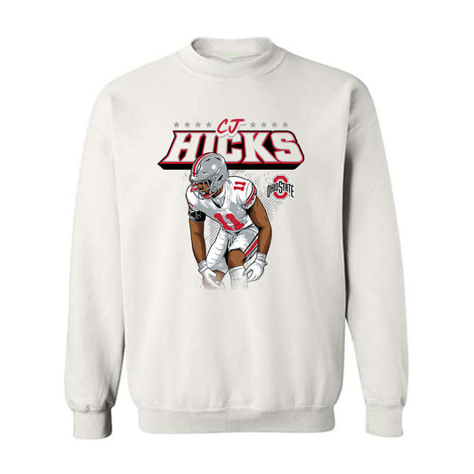 Ohio State - NCAA Football : CJ Hicks - Crewneck Sweatshirt Player Collage