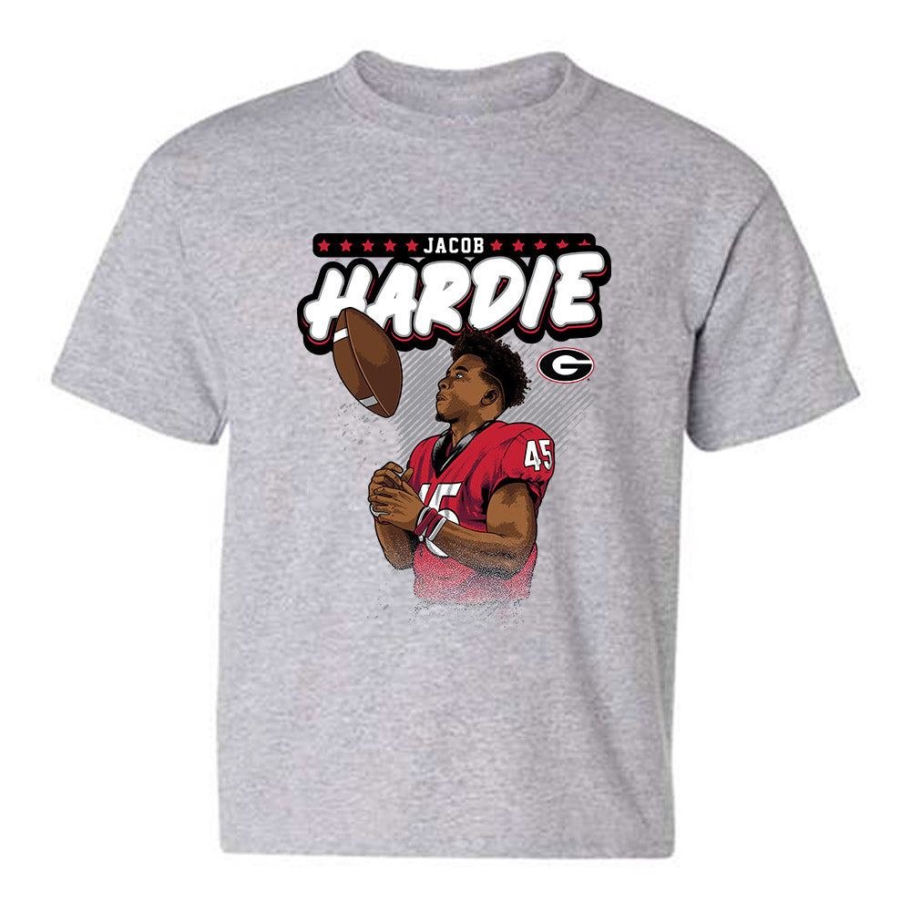 Georgia - NCAA Football : Jacob Hardie - Individual Caricature Youth T-Shirt-0