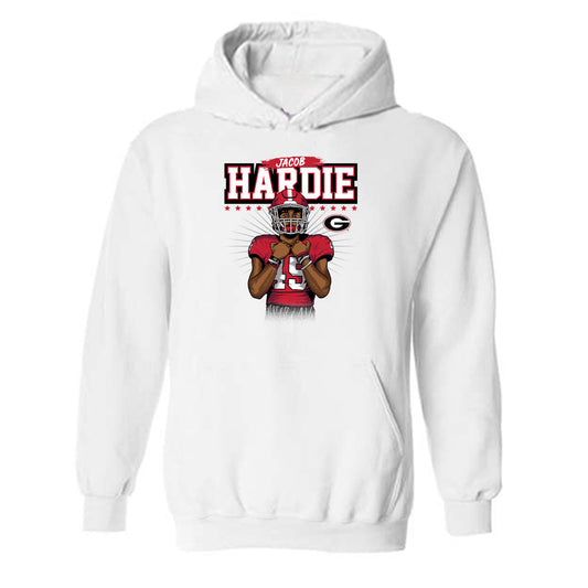 Georgia - NCAA Football : Jacob Hardie - Individual Caricature Hooded Sweatshirt-0