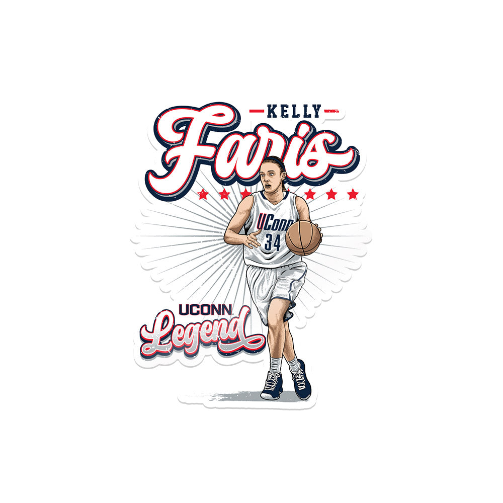 UConn - Women's Basketball Legends : Kelly Faris - Individual Caricature Sticker-0