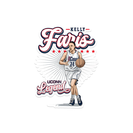 UConn - Women's Basketball Legends : Kelly Faris - Individual Caricature Sticker-0