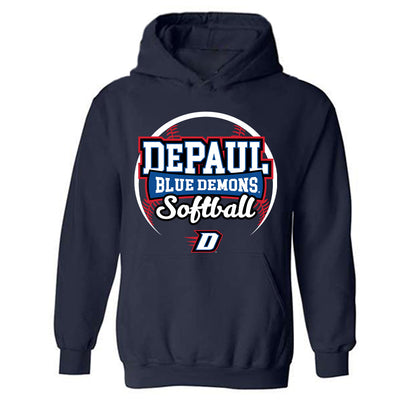 DePaul - NCAA Softball : Addy Poe - Sports Shersey Hooded Sweatshirt-0