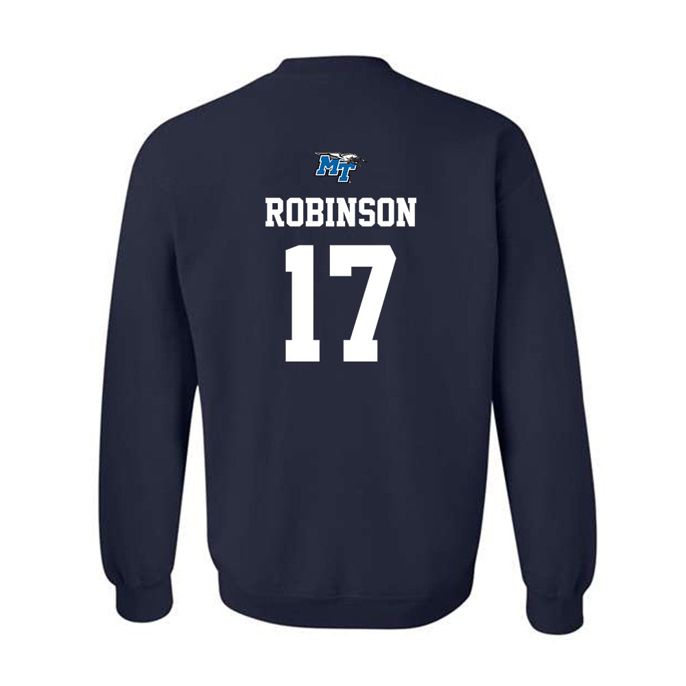 MTSU - NCAA Baseball : Ethan Robinson - Sports Shersey Crewneck Sweatshirt-1