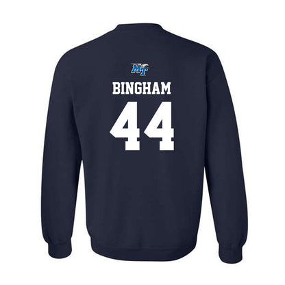 MTSU - NCAA Baseball : Logan Bingham - Sports Shersey Crewneck Sweatshirt