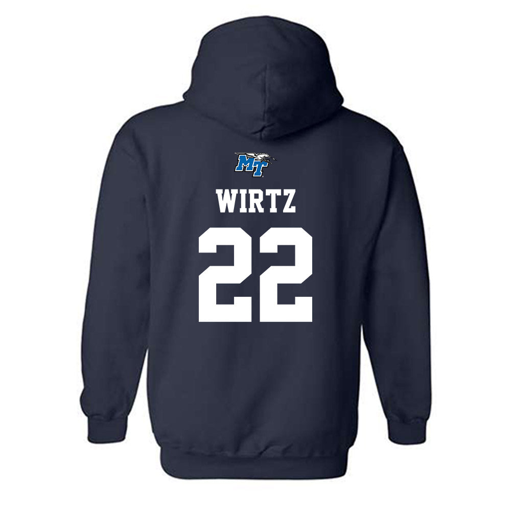 MTSU - NCAA Baseball : Jalen Wirtz - Sports Shersey Hooded Sweatshirt