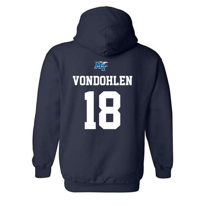 MTSU - NCAA Baseball : Brett Vondohlen - Sports Shersey Hooded Sweatshirt-1