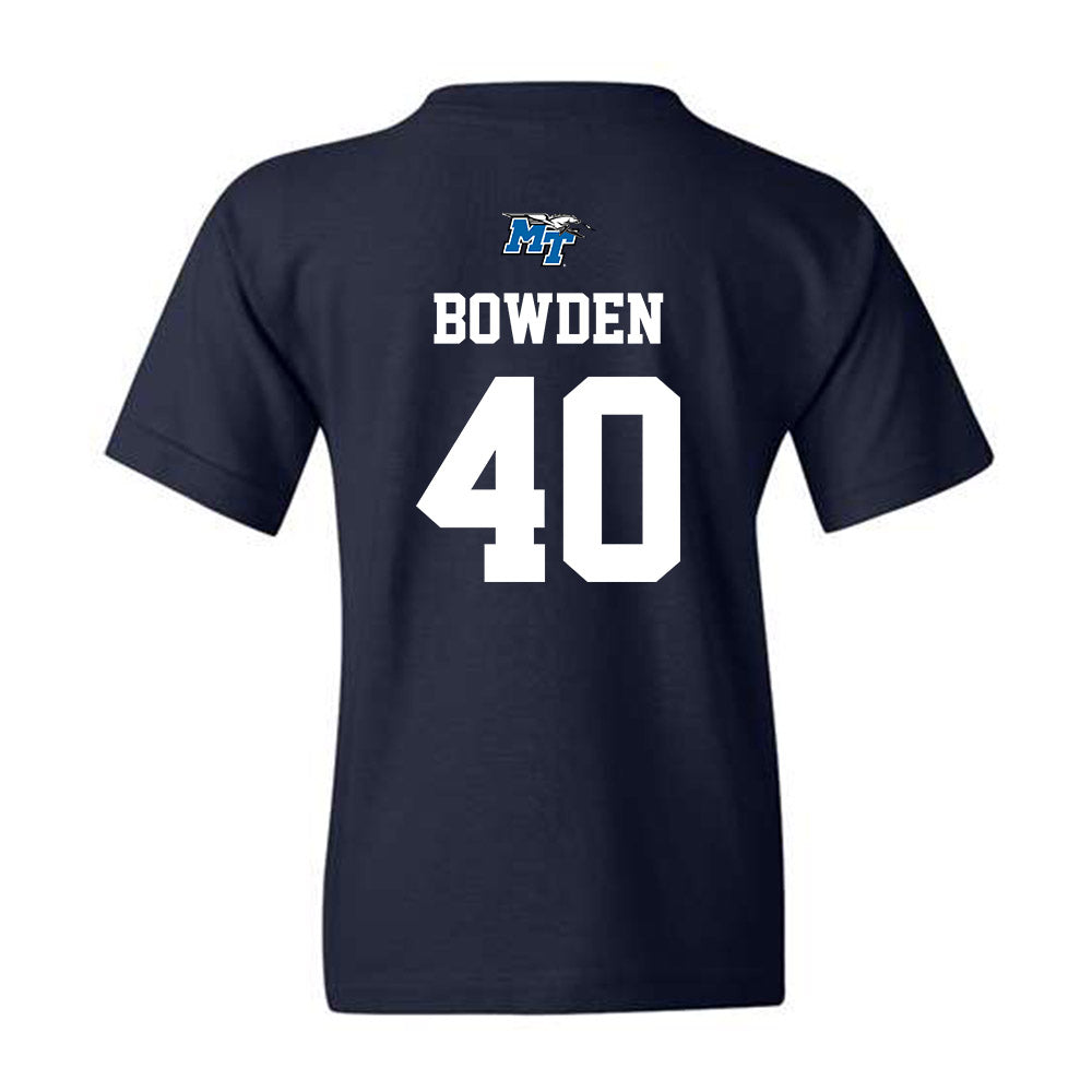 MTSU - NCAA Baseball : Konner Bowden - Sports Shersey Youth T-Shirt