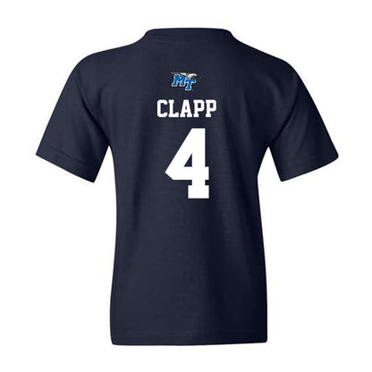 MTSU - NCAA Baseball : Cooper Clapp - Sports Shersey Youth T-Shirt