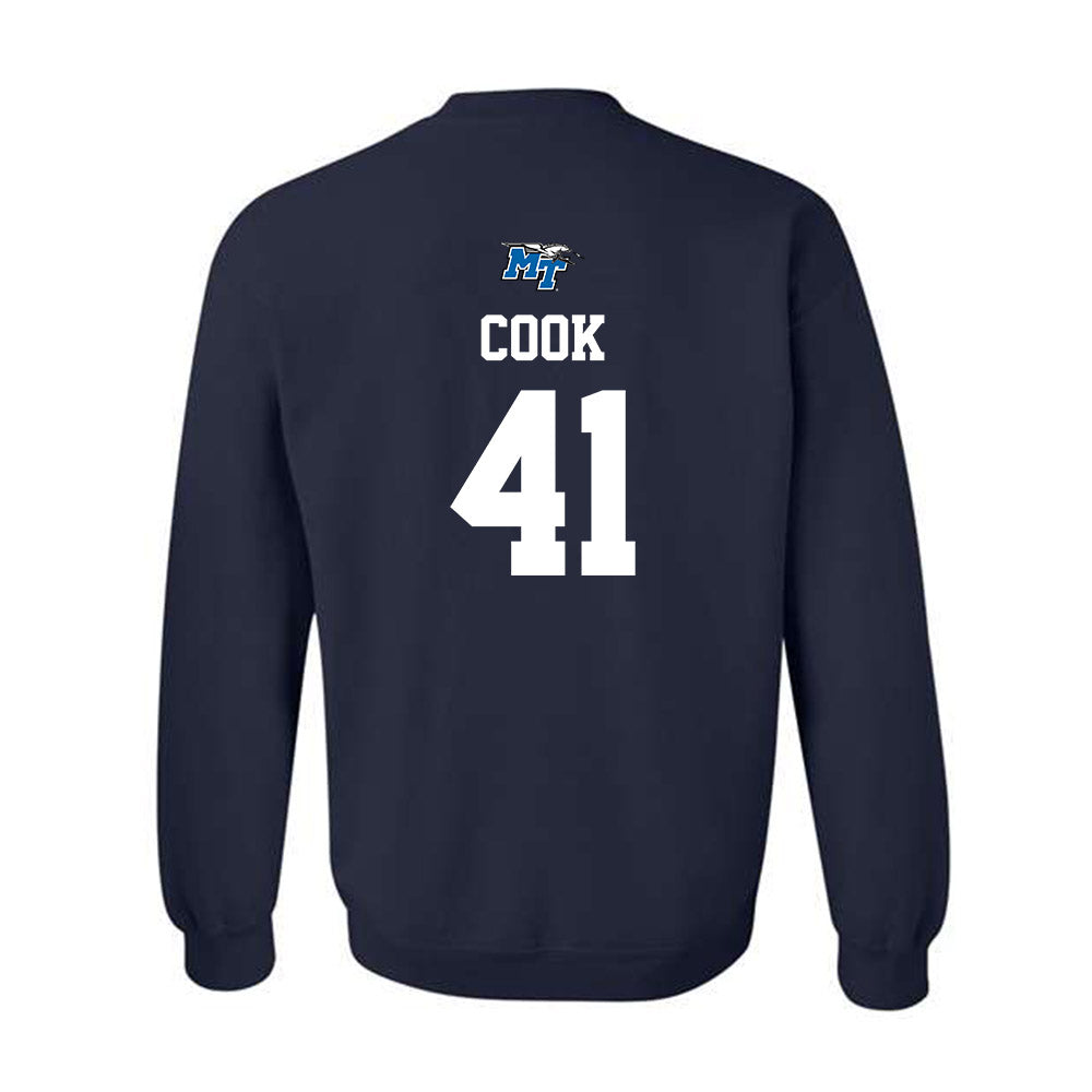 MTSU - NCAA Baseball : Calvin Cook - Sports Shersey Crewneck Sweatshirt