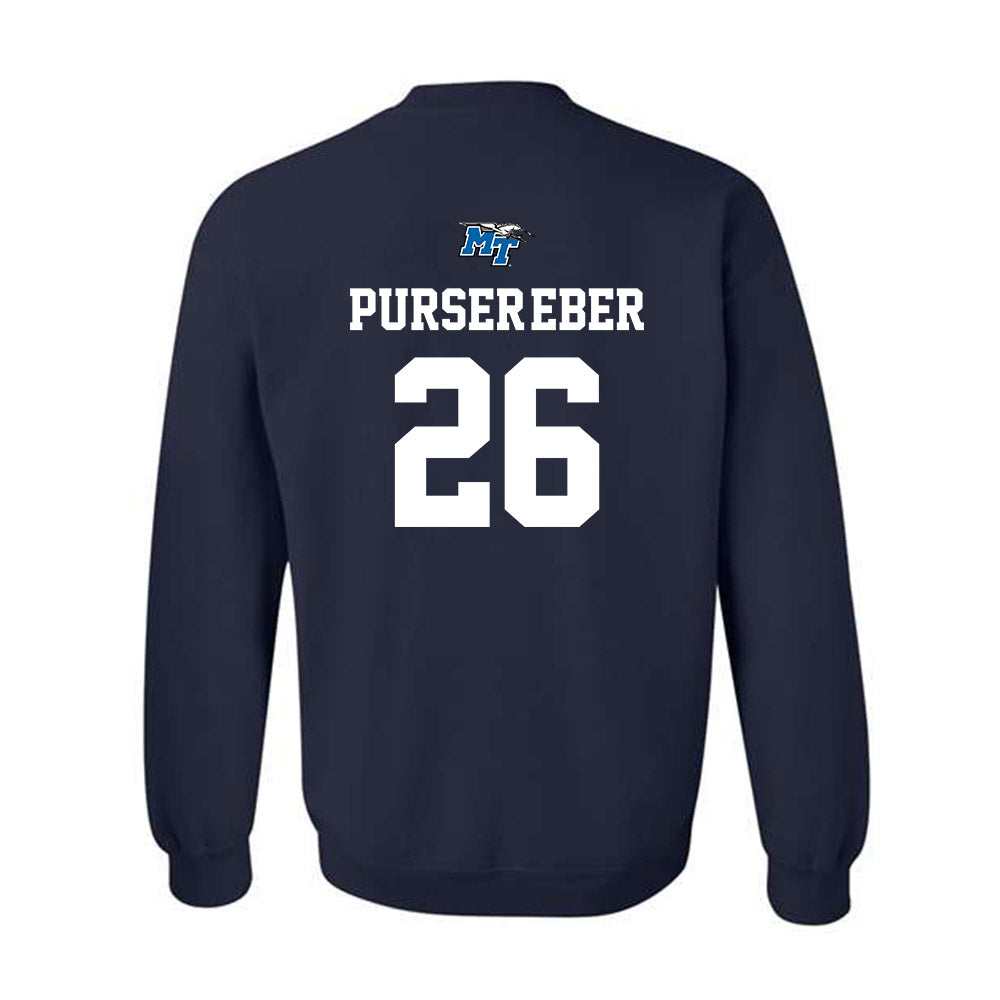 MTSU - NCAA Baseball : Braeden Purser-Eber - Sports Shersey Crewneck Sweatshirt