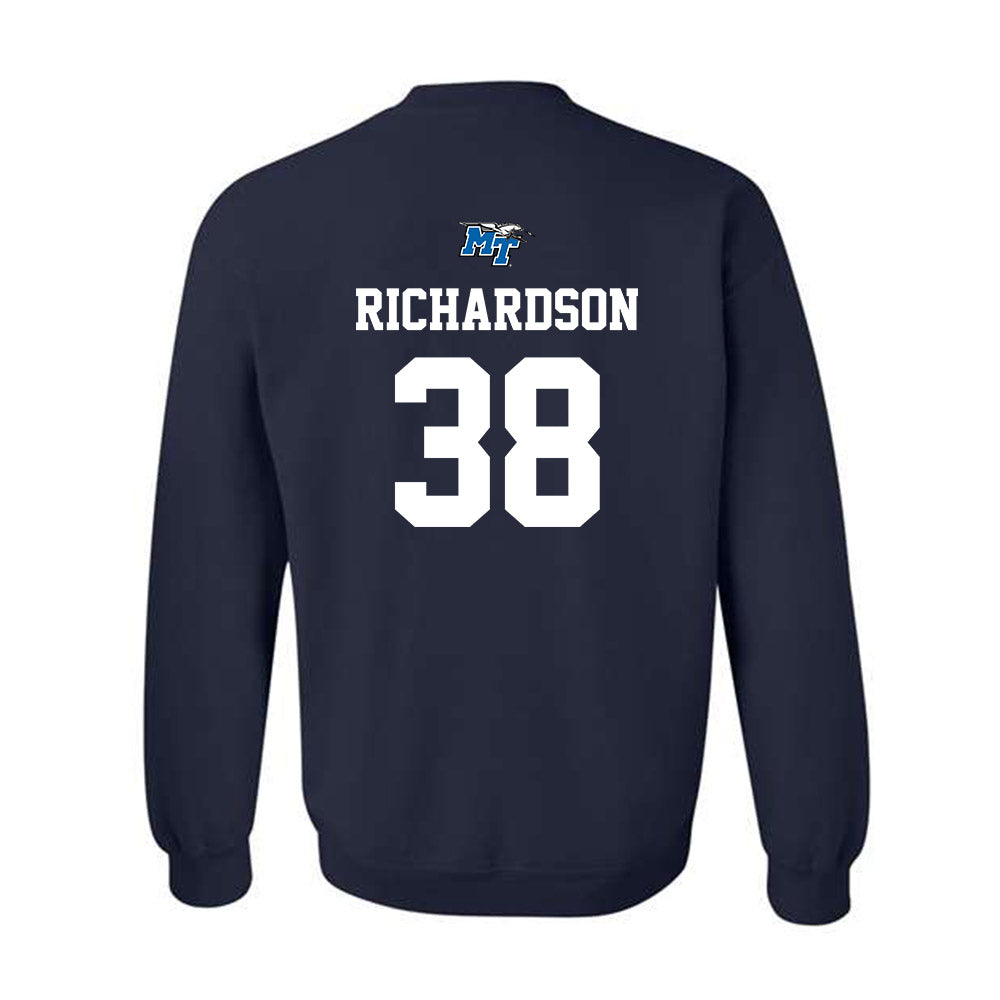 MTSU - NCAA Baseball : Drew R Richardson - Sports Shersey Crewneck Sweatshirt