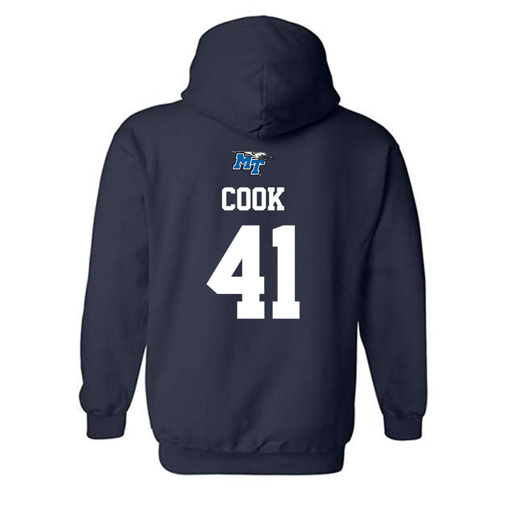 MTSU - NCAA Baseball : Calvin Cook - Sports Shersey Hooded Sweatshirt