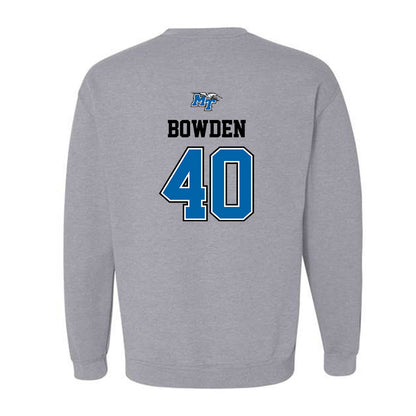 MTSU - NCAA Baseball : Konner Bowden - Sports Shersey Crewneck Sweatshirt