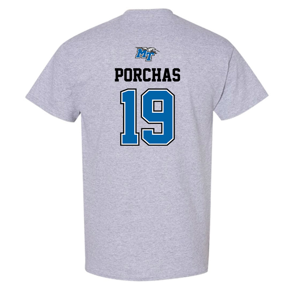MTSU - NCAA Baseball : Matthew Porchas - Sports Shersey T-Shirt-1