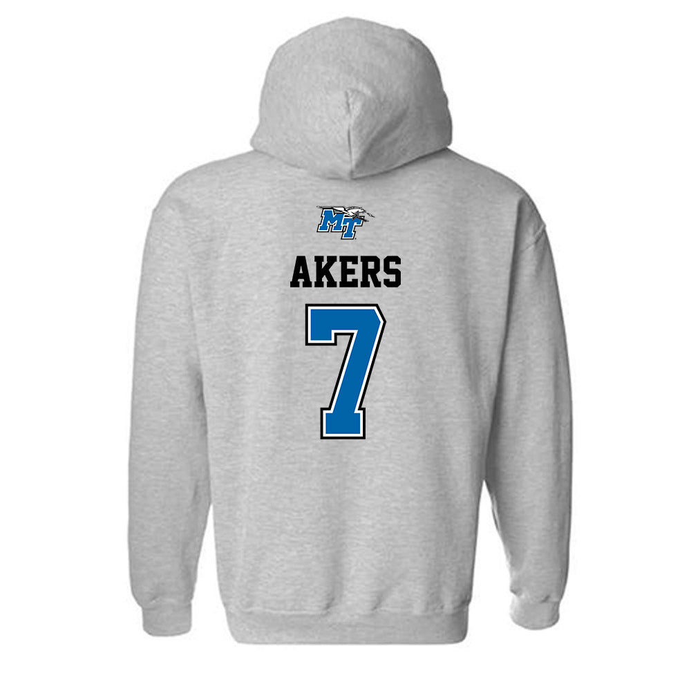 MTSU - NCAA Baseball : Layne Akers - Sports Shersey Hooded Sweatshirt