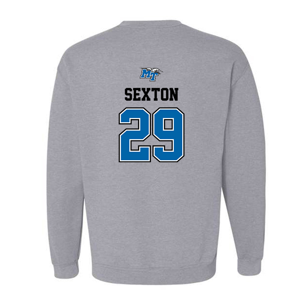 MTSU - NCAA Baseball : Landon Sexton - Sports Shersey Crewneck Sweatshirt-1