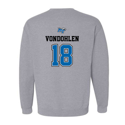 MTSU - NCAA Baseball : Brett Vondohlen - Sports Shersey Crewneck Sweatshirt-1