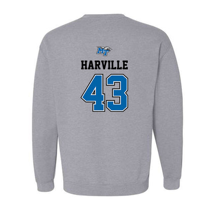 MTSU - NCAA Baseball : Ryder Harville - Sports Shersey Crewneck Sweatshirt-1