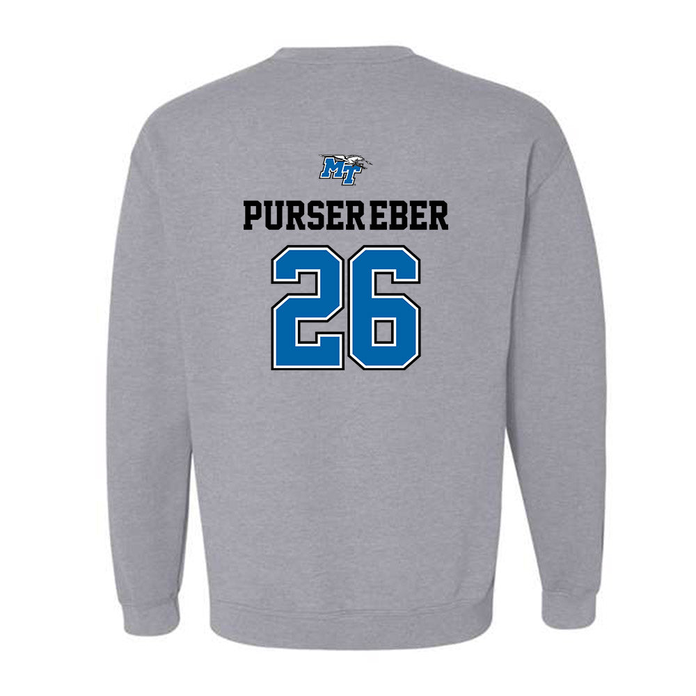 MTSU - NCAA Baseball : Braeden Purser-Eber - Sports Shersey Crewneck Sweatshirt