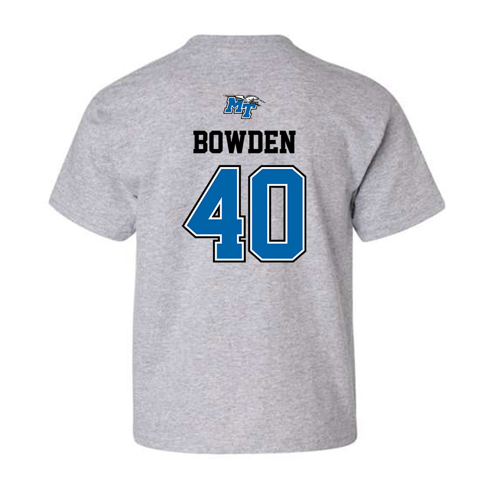 MTSU - NCAA Baseball : Konner Bowden - Sports Shersey Youth T-Shirt