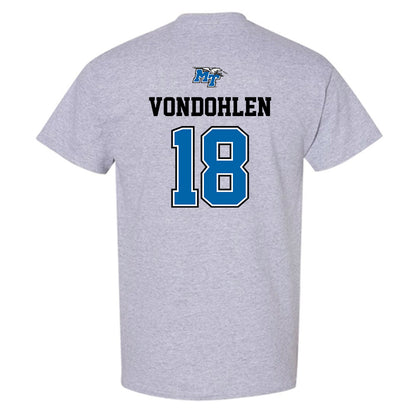 MTSU - NCAA Baseball : Brett Vondohlen - Sports Shersey T-Shirt-1
