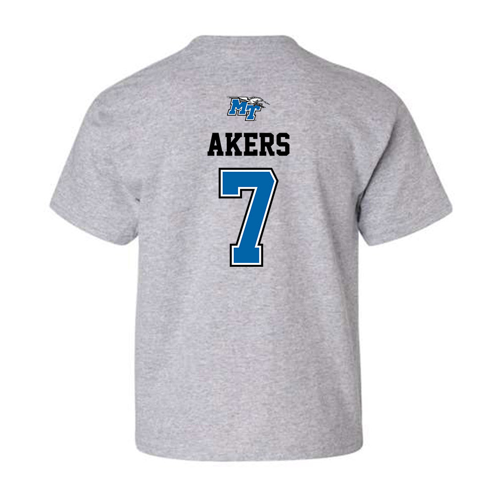 MTSU - NCAA Baseball : Layne Akers - Sports Shersey Youth T-Shirt