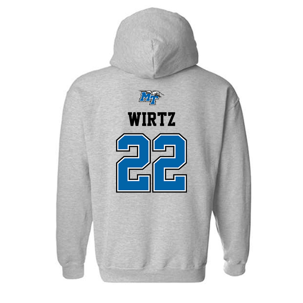 MTSU - NCAA Baseball : Jalen Wirtz - Sports Shersey Hooded Sweatshirt