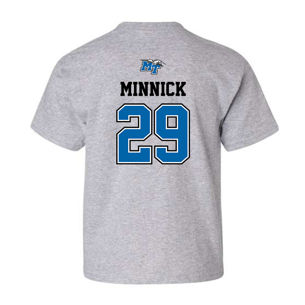 MTSU - NCAA Baseball : Tyler Minnick - Sports Shersey Youth T-Shirt