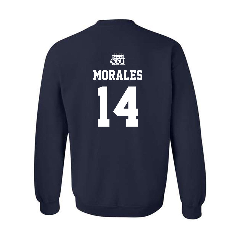 Old Dominion - NCAA Baseball : Efrain Morales - Sports Shersey Crewneck Sweatshirt-1