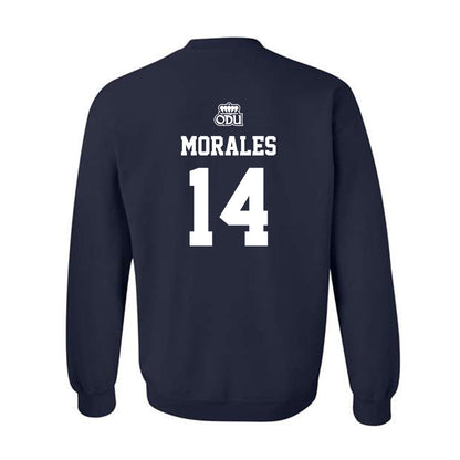 Old Dominion - NCAA Baseball : Efrain Morales - Sports Shersey Crewneck Sweatshirt-1