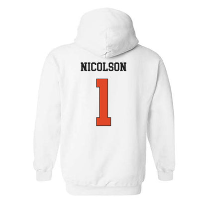 Oregon State - NCAA Men's Soccer : John Nicolson - Classic Shersey Hooded Sweatshirt-1