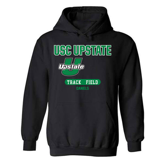 USC Upstate - NCAA Men's Track & Field : Evan Daniels - Classic Fashion Shersey Hooded Sweatshirt-0