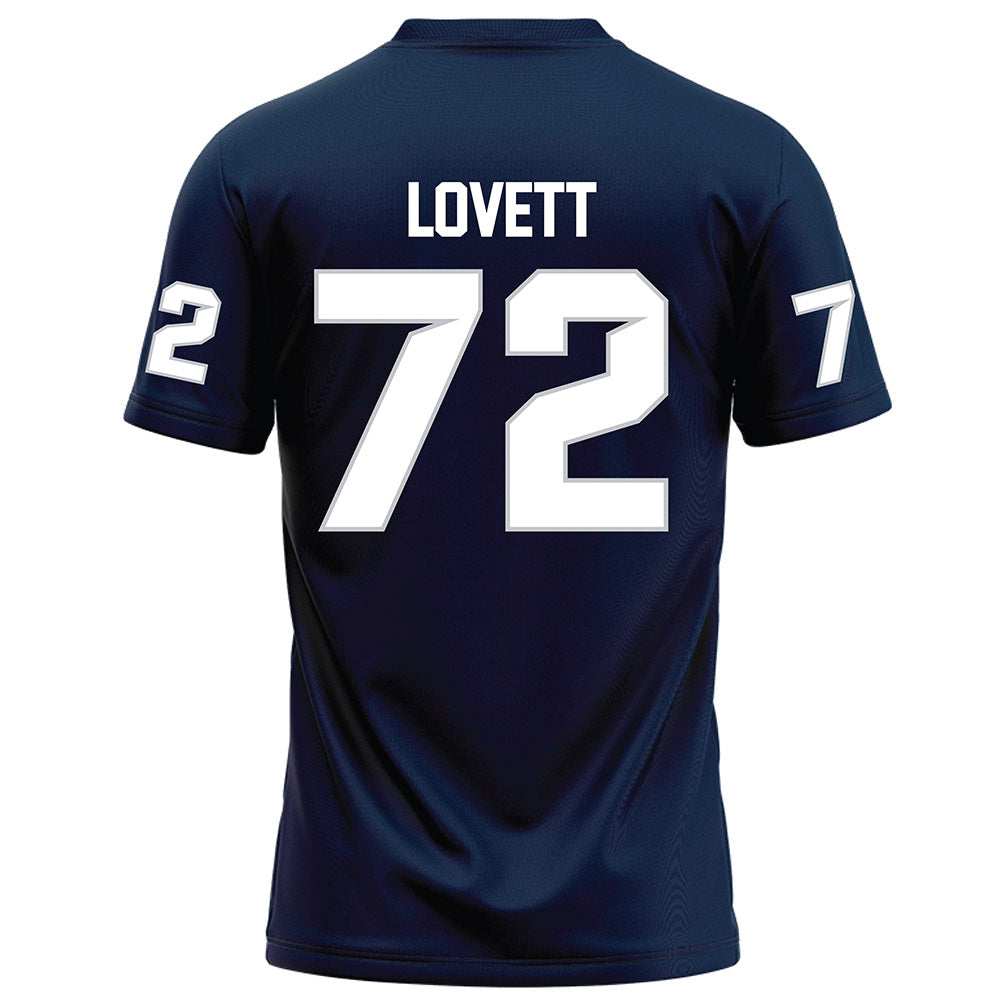 Samford - NCAA Football : Josh Lovett - Navy Football Jersey