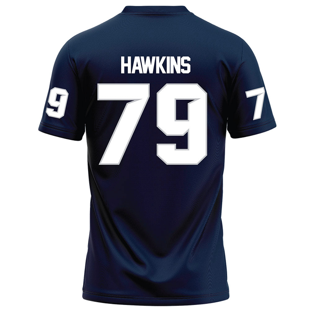 Samford - NCAA Football : Donovan Hawkins - Navy Football Jersey