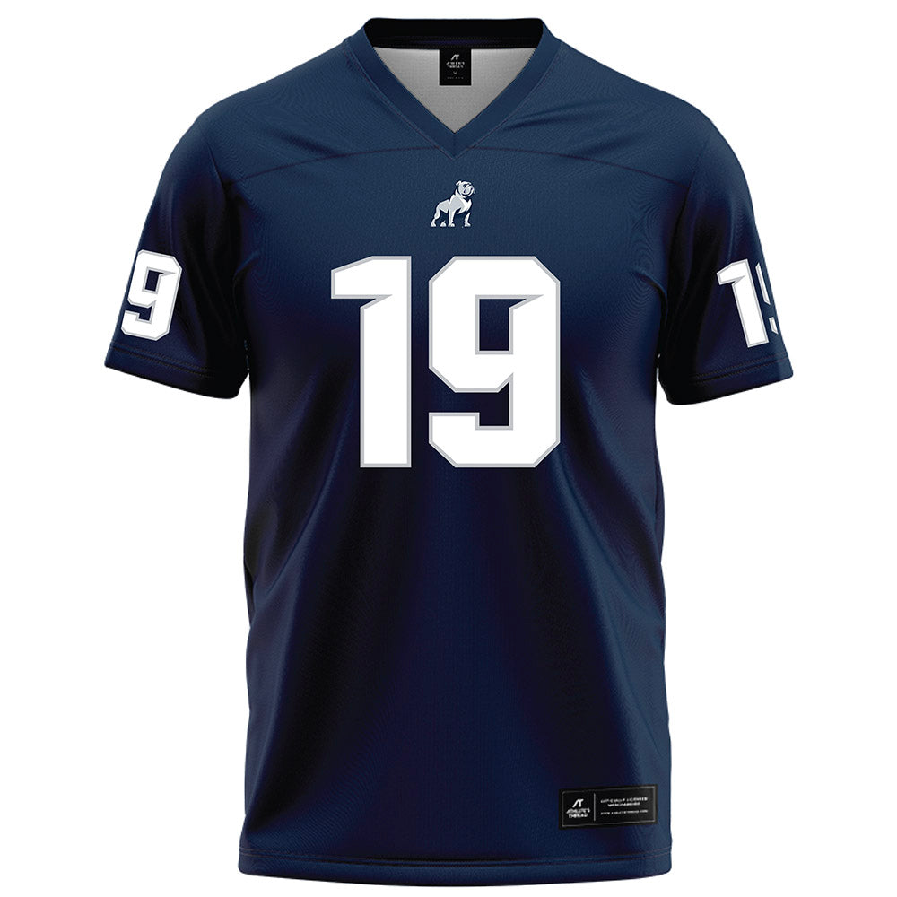 Samford - NCAA Football : Trey Lenhardt - Navy Football Jersey-0