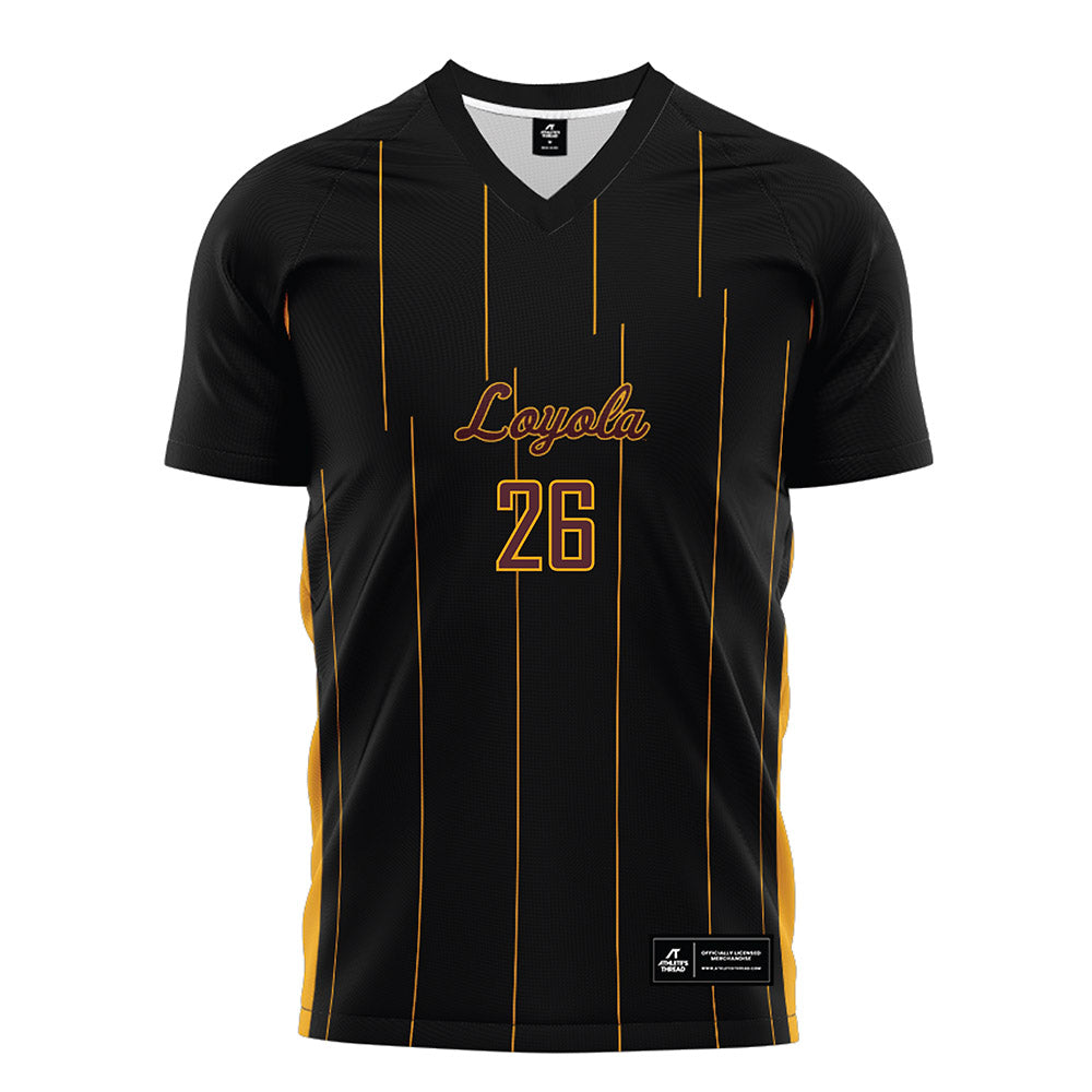 Loyola - NCAA Men's Soccer : David Siemionko - Black Soccer Jersey