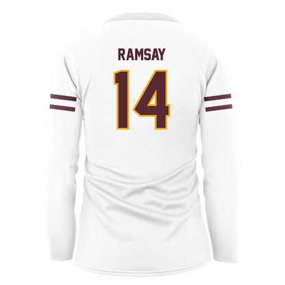 Loyola - NCAA Women's Volleyball : Ella Ramsay - White Volleyball Jersey-1
