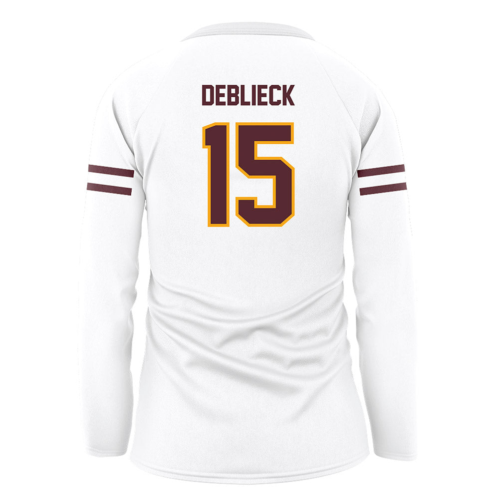 Loyola - NCAA Women's Volleyball : Avary DeBlieck - White Volleyball Jersey-1